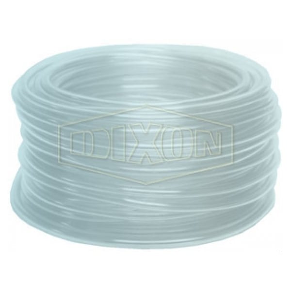 Tubing, 3/8 in ID x 5/8 in OD x 100 ft L, PVC, Domestic
